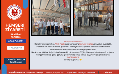 AKSA PLASTİK FİRMA SAHİBİ VE YÖNETİM KURULU ÜYEMİZ KAMÜRAN SÖĞÜTÇÜ’YÜ ZİYARET ETTİK