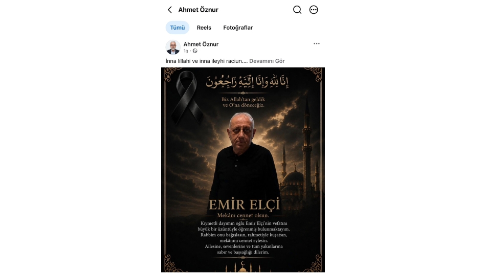 Emir ELÇİ (Ahmet ÖZNUR'UN dayısının oğlu)